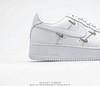 耐克Nike Wmns Air Force 1' 07 LX"Chrome Swooshes White"空军一号经典低帮百搭休闲运动板鞋“皮革白宝蓝小银四钩” 商品缩略图1