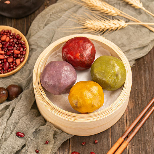 匠心美食·彩色/紫米/大黄米粘豆包  蔬菜面皮  商品图0