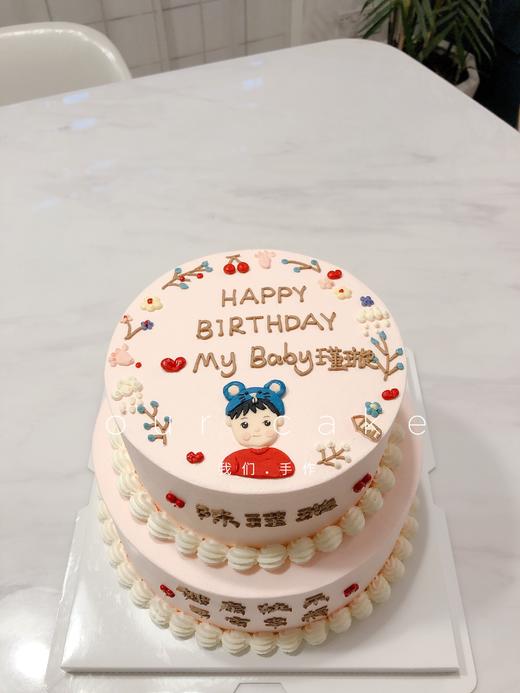 女宝宝手绘蛋糕-低糖处理无添加 商品图1