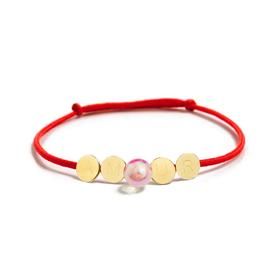 北京仓｜La môme bijou-Bulle d’amour-彩绳 手链（红色）［法国设计师］