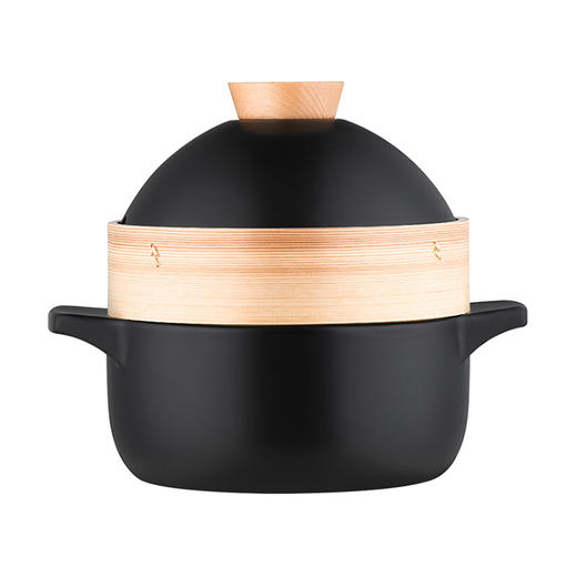 【已下架】悦味 双容量耐高温瓦罐汤煲 砂锅煲2.3L[福利品] 商品图1