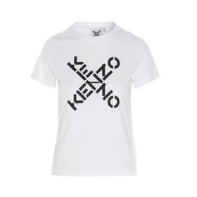 【二】KENZO 高田贤三 女士棉质Logo圆领短袖T恤 白色 FB52 TS850 4SJ 01