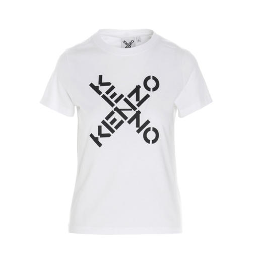 【二】KENZO 高田贤三 女士棉质Logo圆领短袖T恤 白色 FB52 TS850 4SJ 01 商品图0