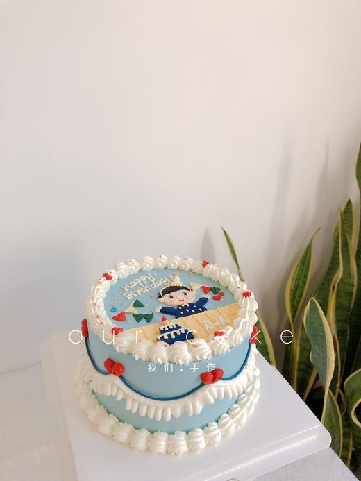 创意男生/小男孩/男宝宝手绘蛋糕-低糖处理无添加 商品图2