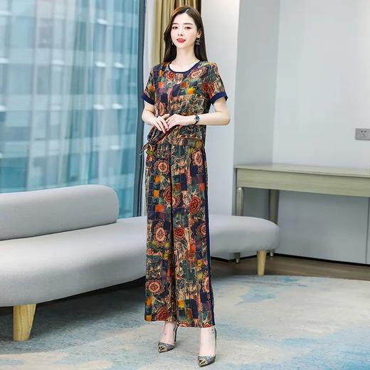 MQ-HXGLR0918夏季新款气质优雅圆领宽松休闲时尚两件套 商品图3