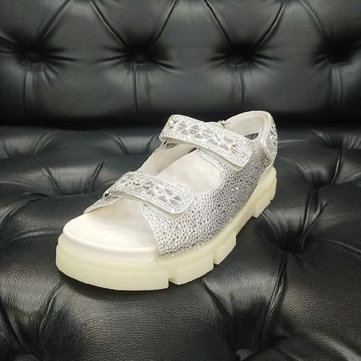 LFGJ 11901 夏季新款水钻休闲厚底魔术贴凉鞋 商品图0