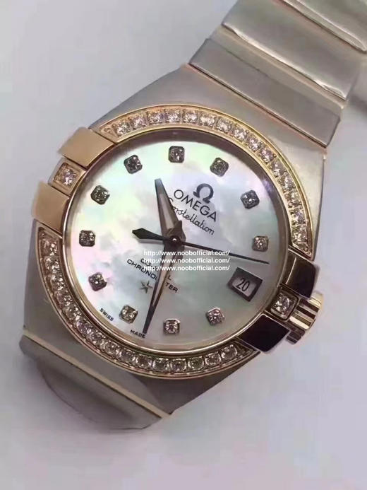 V6欧米茄星座123.25.27.20.55.004机械女士手表，精钢镀18k表链表壳，搭载定制版8520全自动机械机芯，尺寸：27*13毫米，女士，精钢 商品图8