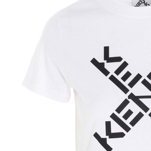 【二】KENZO 高田贤三 女士棉质Logo圆领短袖T恤 白色 FB52 TS850 4SJ 01 商品图2