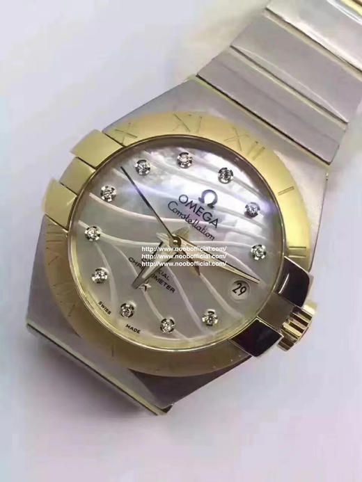 V6欧米茄星座123.25.27.20.55.004机械女士手表，精钢镀18k表链表壳，搭载定制版8520全自动机械机芯，尺寸：27*13毫米，女士，精钢 商品图10