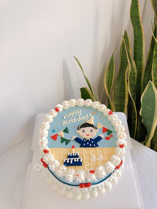 创意男生/小男孩/男宝宝手绘蛋糕-低糖处理无添加 商品图1