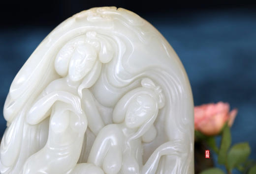 和田玉（白玉）籽料摆件--绝代双骄/866g 商品图1