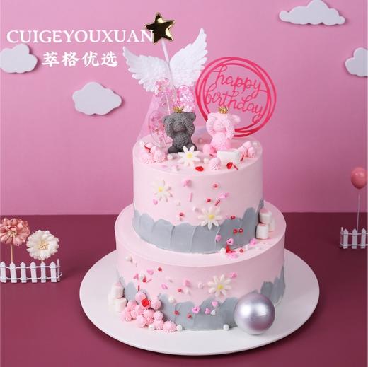 情侣小熊网红生日蛋糕 商品图2