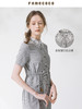 famecoco范可儿夏季连衣裙女棉麻收腰衬衫裙中长款F213FA038 商品缩略图1