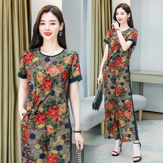 MQ-HXGLR0918夏季新款气质优雅圆领宽松休闲时尚两件套 商品图0