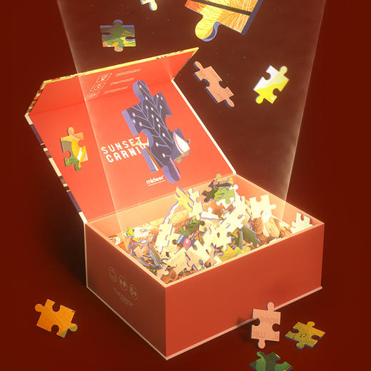弥鹿mideer528P森林中的盛宴MD3125益智平面拼图挑战耐心 商品图1