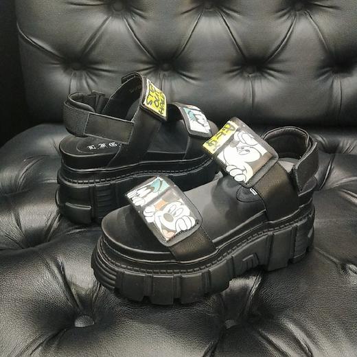 LFGJ 2240 夏季新款真皮增高厚底露趾时尚凉鞋 商品图11