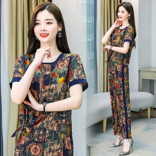 MQ-HXGLR0918夏季新款气质优雅圆领宽松休闲时尚两件套 商品图1