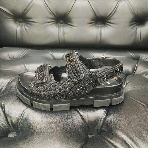 LFGJ 11901 夏季新款水钻休闲厚底魔术贴凉鞋 商品图9