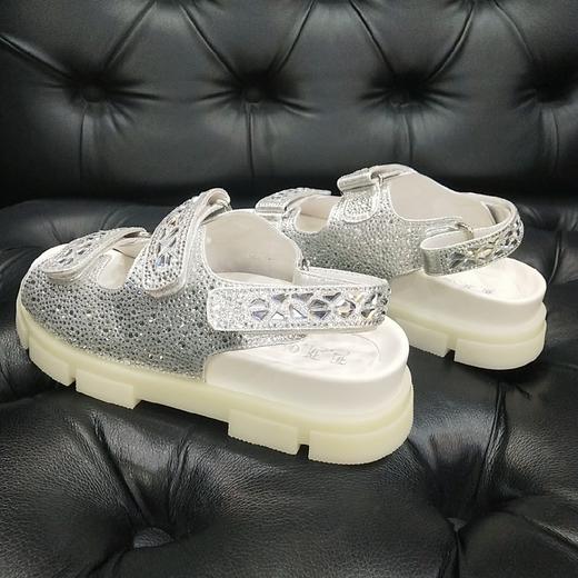 LFGJ 11901 夏季新款水钻休闲厚底魔术贴凉鞋 商品图2