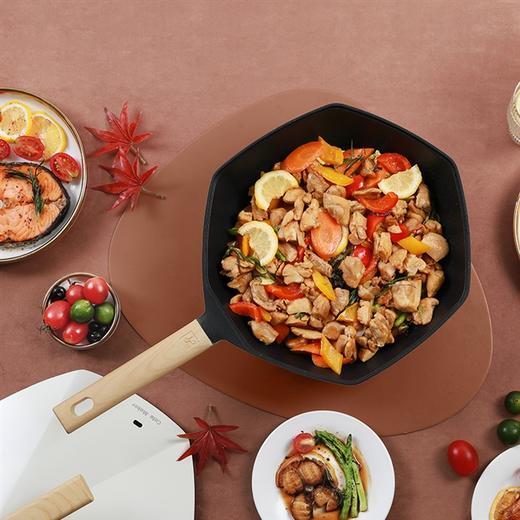 卡特马克麦饭石不粘锅高颜值网红枫叶平底锅JQR 商品图1