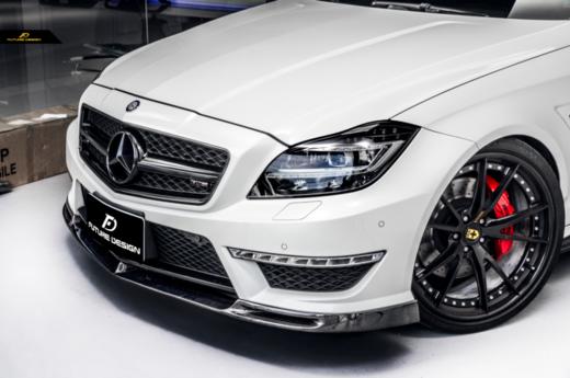 BENZ W218 CLS63 专用 V款 高品质 碳纤维前唇 商品图0