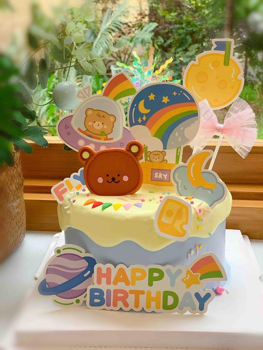 熊插卡奶油蛋糕 下单前请仔细阅读商品详情 商品图0