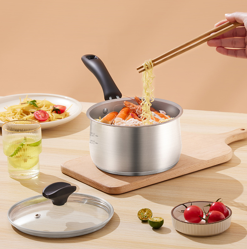 【带蒸格】joyoung九阳cj191奶锅sus304不锈钢宝宝辅食锅煮泡面锅