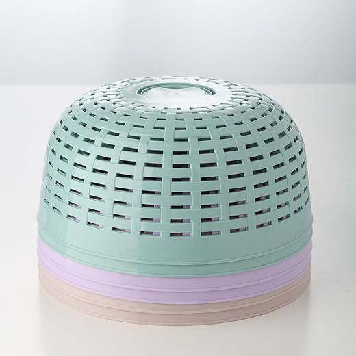 【镂空盖菜罩2个装】家用简约塑料厨房圆形食物饭菜罩 防尘防蝇餐桌食物罩 商品图2