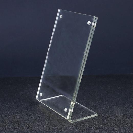A4 L型强磁桌牌台签台卡A5透明亚克力台牌标价牌桌签a6酒水牌展示牌水晶餐牌立牌台卡广告牌 商品图2