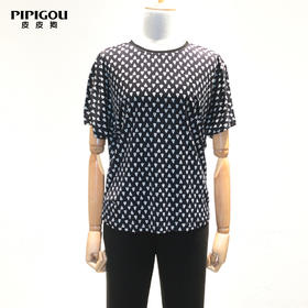 皮皮狗 罗纹领蝙蝠袖T恤2115216012