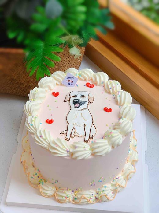 手绘狗狗奶油蛋糕 下单前请仔细阅读商品详情 商品图1
