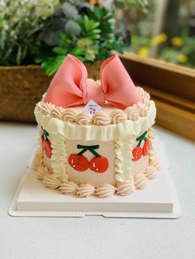 翻糖蝴蝶结奶油蛋糕 下单前请仔细阅读商品详情