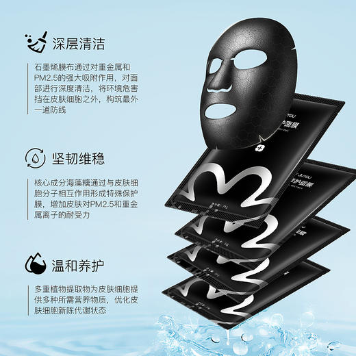 【绽妍】绽妍黑晶修护面膜黑膜石墨烯面膜深层清洁紧致收缩毛孔石墨烯保湿 商品图2