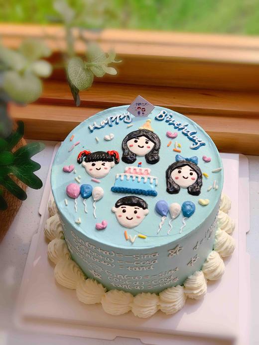 手绘男孩女孩奶油蛋糕 公式 下单前请仔细阅读商品详情 商品图1