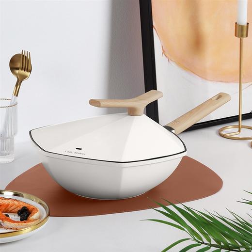 卡特马克麦饭石不粘锅高颜值网红枫叶平底锅JQR 商品图0