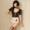 【夺面双汹】情趣内衣 制服 束缚 暗扣 开档 性感 连体衣 女仆 套装 7946 商品缩略图1