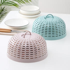 【镂空盖菜罩2个装】家用简约塑料厨房圆形食物饭菜罩 防尘防蝇餐桌食物罩