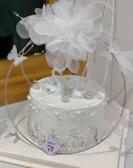 唯美天鹅皇冠奶油蛋糕 下单前请仔细阅读商品详情 商品图1