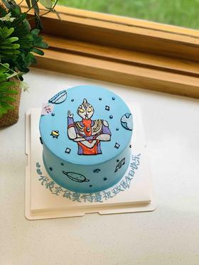 手绘奥特曼奶油蛋糕 下单前请仔细阅读商品详情