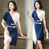 上海旗袍厂ASE-9102拼接气质知性真丝连衣裙 商品缩略图2