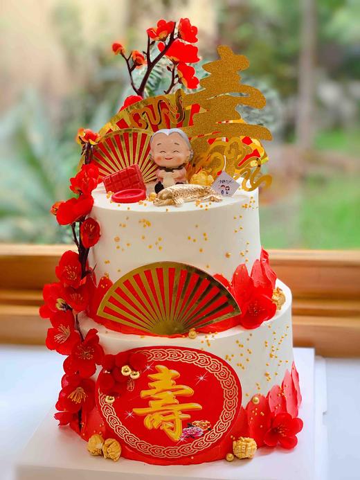 双层寿婆奶油蛋糕 下单前请仔细阅读商品详情 商品图0