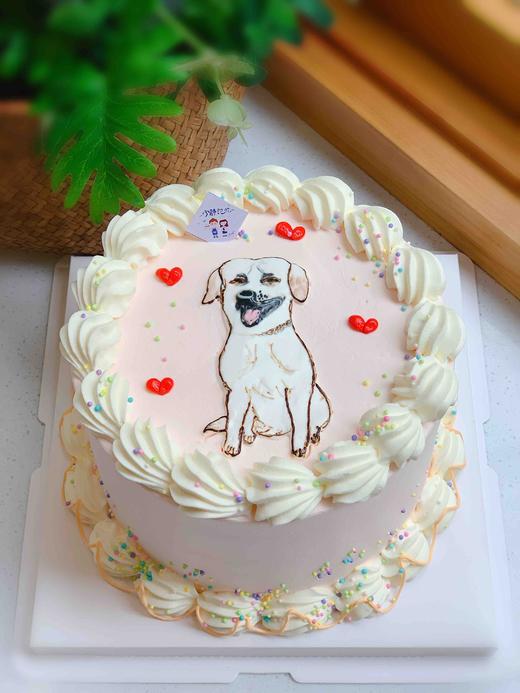 手绘狗狗奶油蛋糕 下单前请仔细阅读商品详情 商品图0