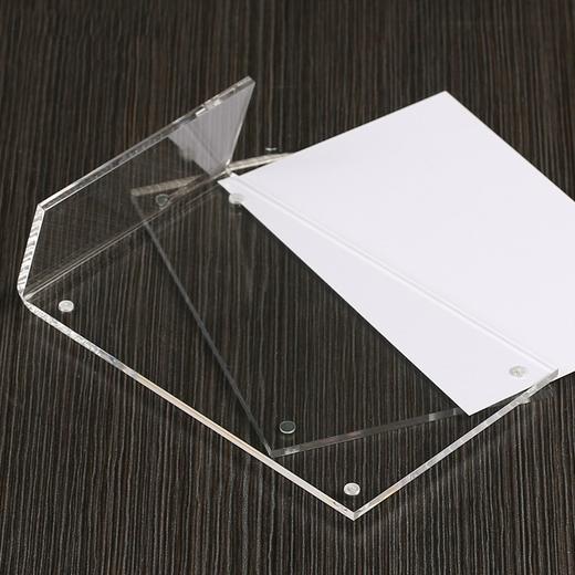 A4 L型强磁桌牌台签台卡A5透明亚克力台牌标价牌桌签a6酒水牌展示牌水晶餐牌立牌台卡广告牌 商品图6