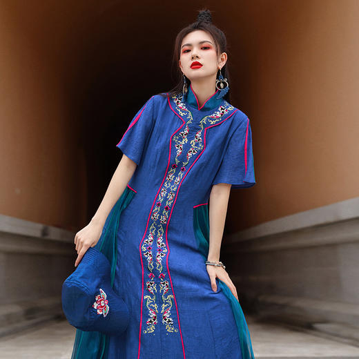 琴瑟和鸣绣花拼接网纱连衣裙 | 现货 气质款 商品图4