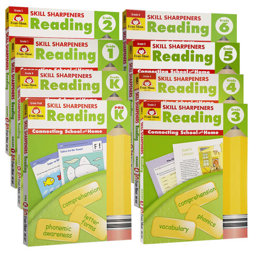 【桃娘推荐】Evan-Moor Skill Sharpeners Reading  技能铅笔刀阅读练习册 美国加州教辅 商品图0