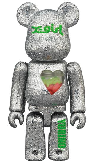 收藏系列 Be@rbrick 400%系列 X-girl 银色 商品图1