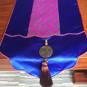 云南非遗傣族织锦云锦桌旗 商品图4