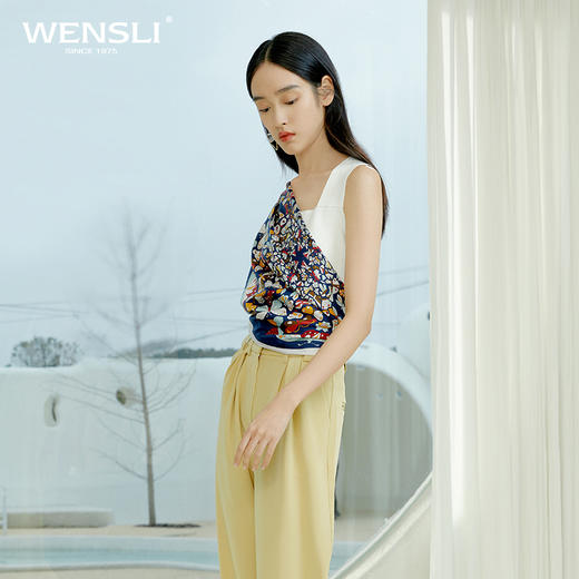 【双十一专享】万事利“若梦”63厘米双面印花中方巾 商品图0