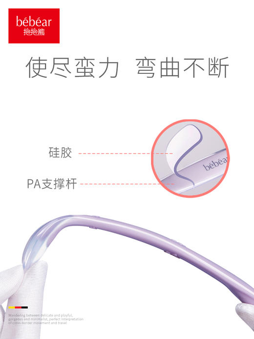 抱抱熊宝宝勺子儿童吃饭婴儿勺子吃饭硅胶软勺辅食勺 商品图4