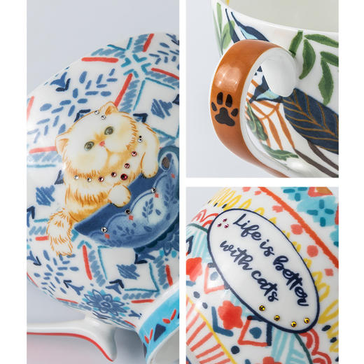 JOYYE卓艺宠爱麦片杯TMC0220029萌宠彩绘陶瓷马克杯女大容量麦片杯早餐杯咖啡杯 商品图1